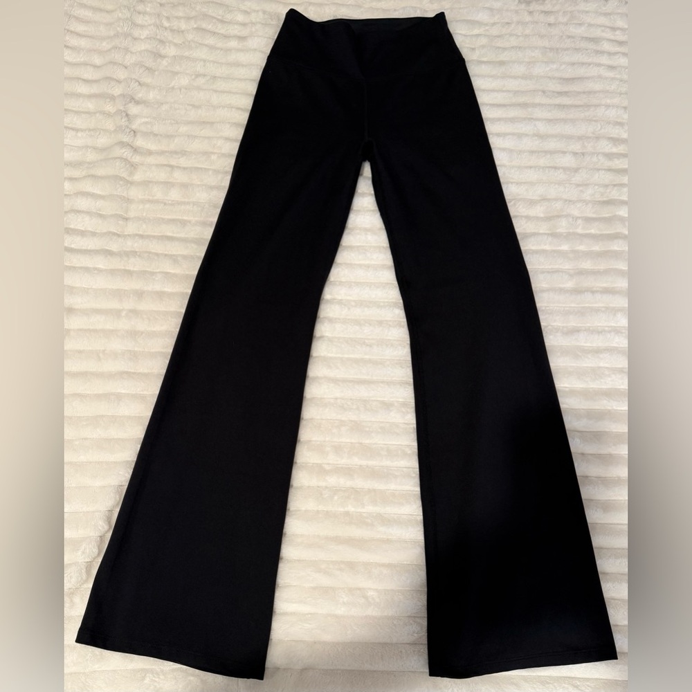 Balance Collection Black Flattering Flared Leggings Size M